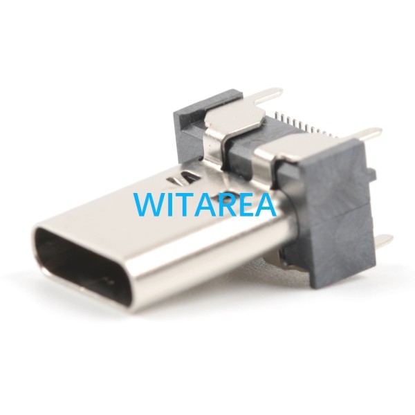 USB C Receptacle 24pin Type C Socket  Vertical Mount SMT Female Connector,Height=13.5mm